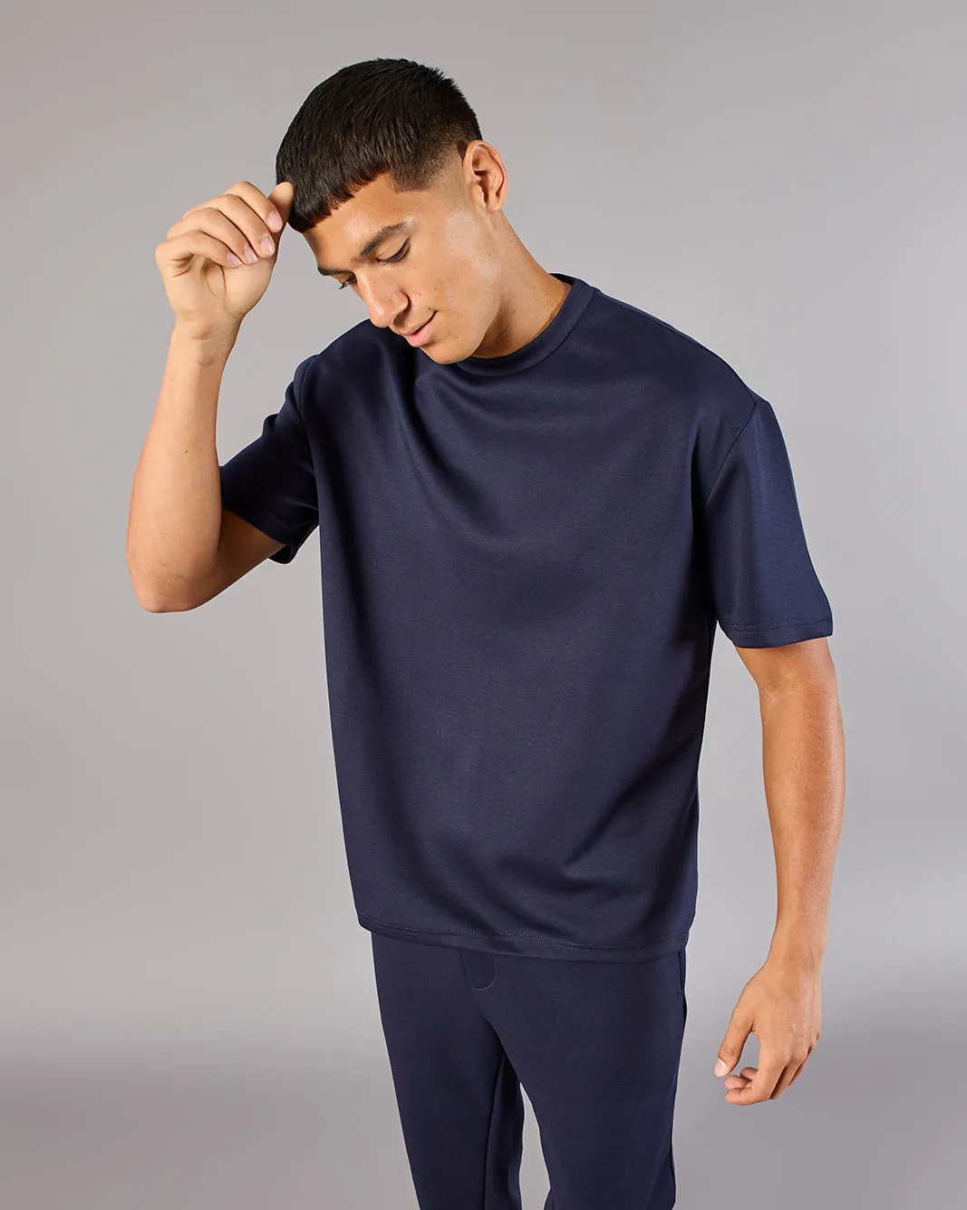 Men Navy Modal Active T-Shirt sold by Redtag product image thumbnail 5
