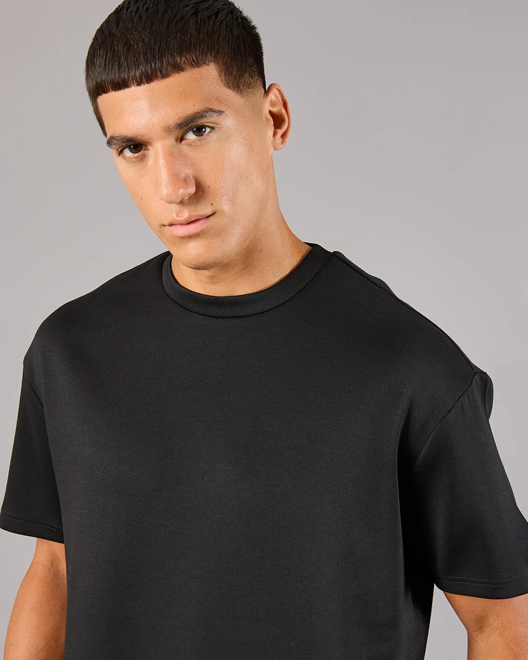 Men Black Modal Active T-Shirt sold by Redtag product image thumbnail 4