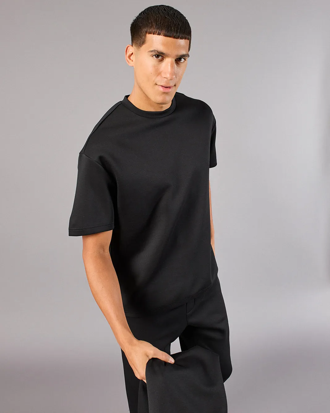 Men Black Modal Active T-Shirt sold by Redtag product image thumbnail 5