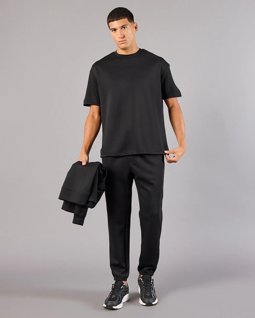 Men Black Modal Active T-Shirt sold by Redtag product image thumbnail 2