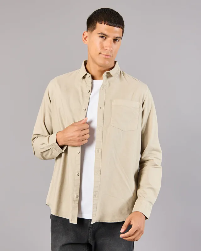 Men Beige Collared Casual Shirt sold by Redtag