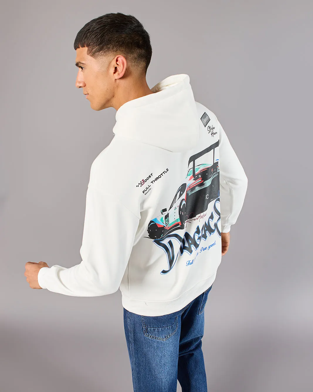 Men Front & Back Embroidered Hooded Sweatshirt sold by Redtag product image thumbnail 5
