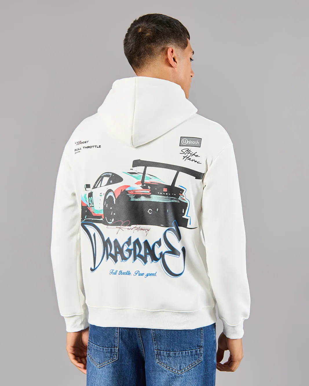 Men Front & Back Embroidered Hooded Sweatshirt sold by Redtag product image thumbnail 3