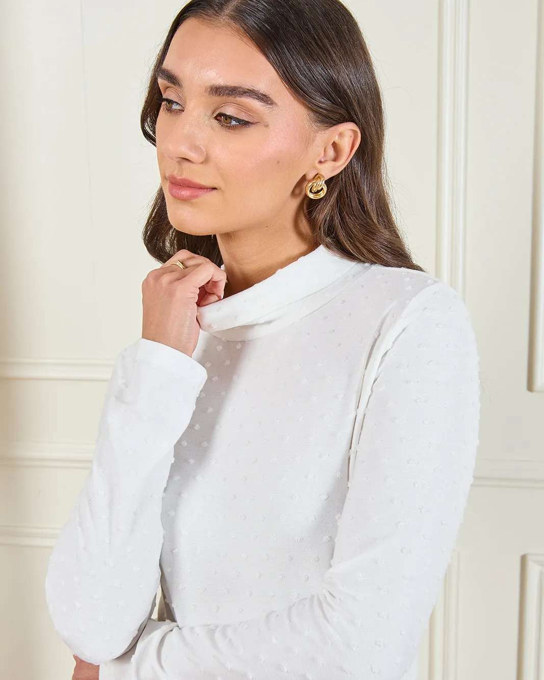 Women Ivory Jacquard Top sold by Redtag product image thumbnail 4