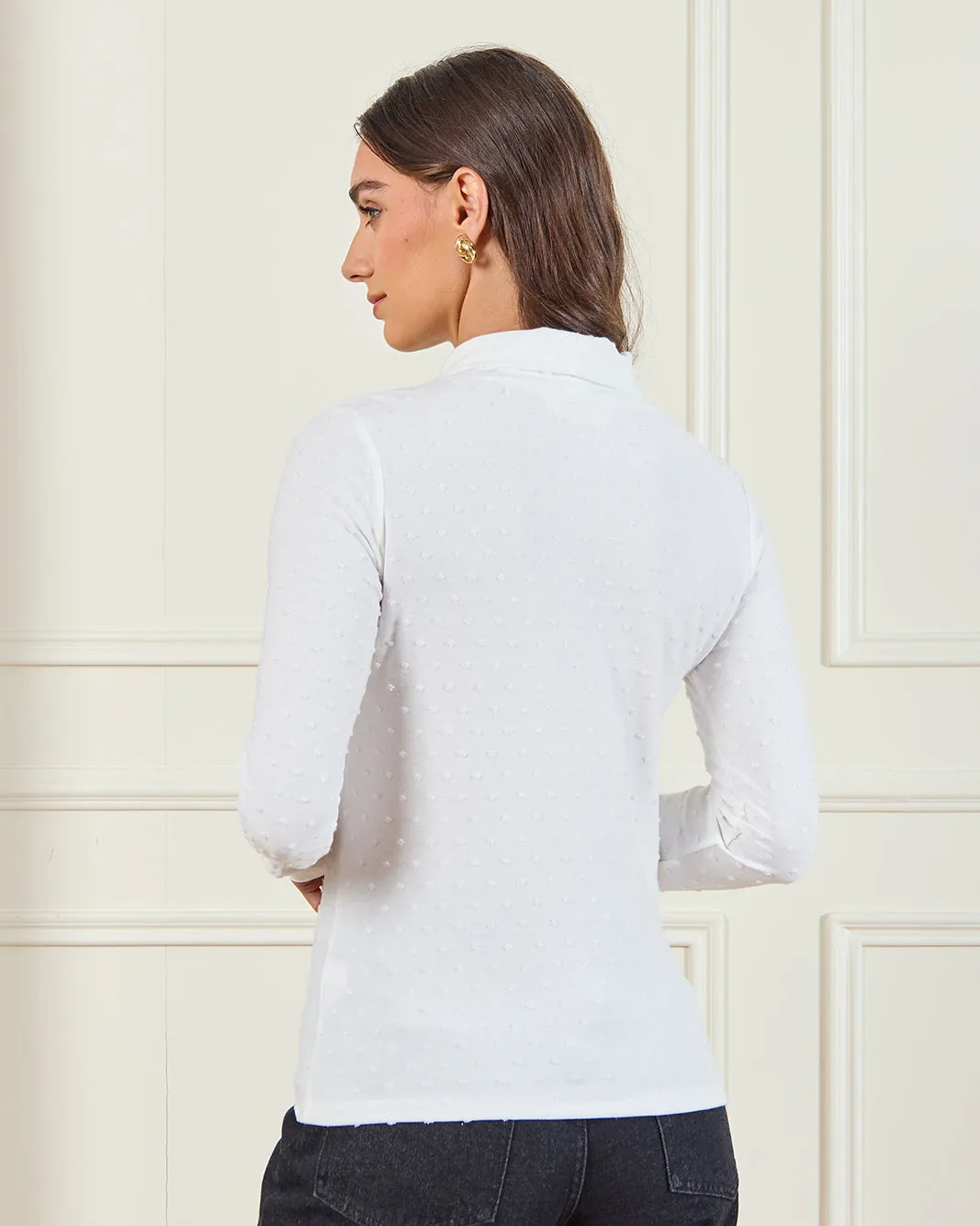 Women Ivory Jacquard Top sold by Redtag product image thumbnail 3