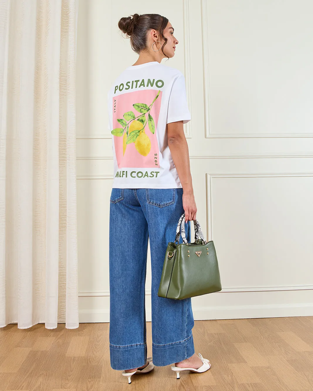 Women White Printed Oversized T-Shirt sold by Redtag product image thumbnail 3