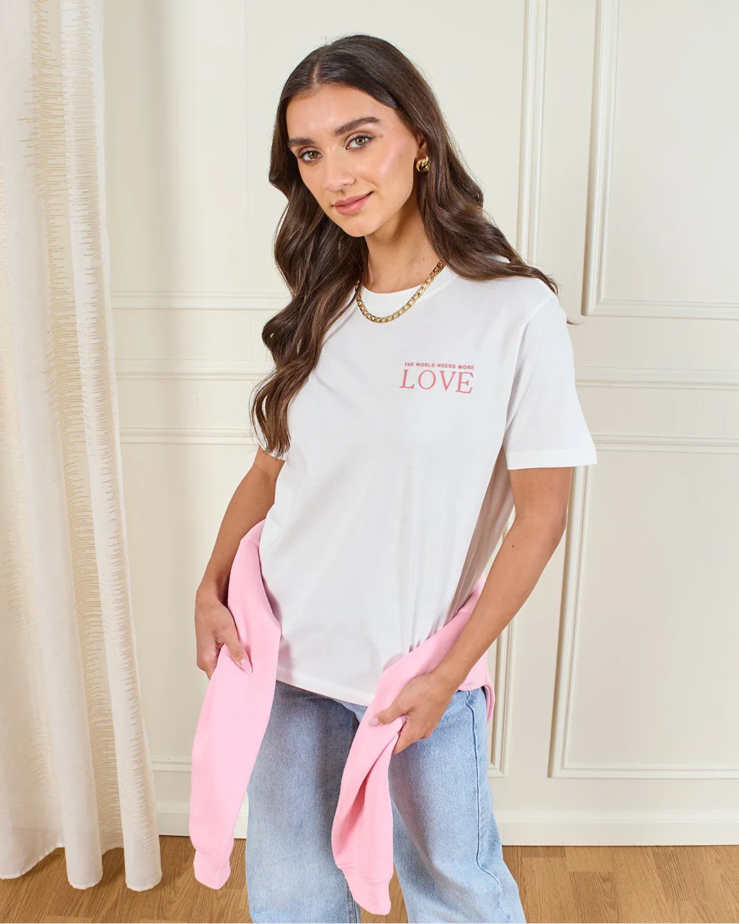 Women White Printed Oversized T-Shirt sold by Redtag product image thumbnail 5