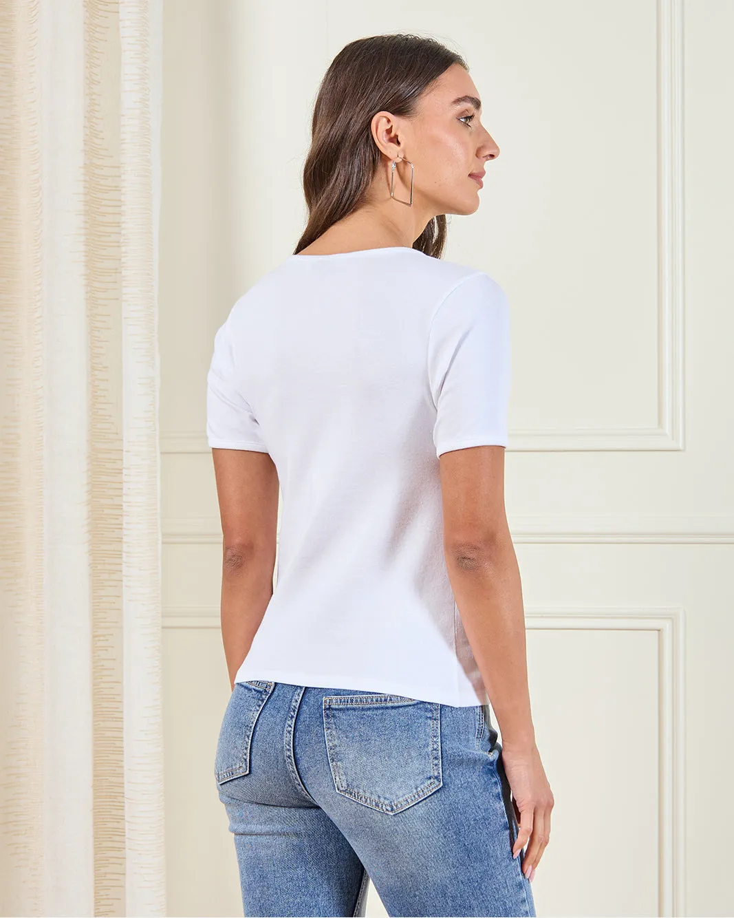 Women White Printed T-shirt sold by Redtag product image thumbnail 3