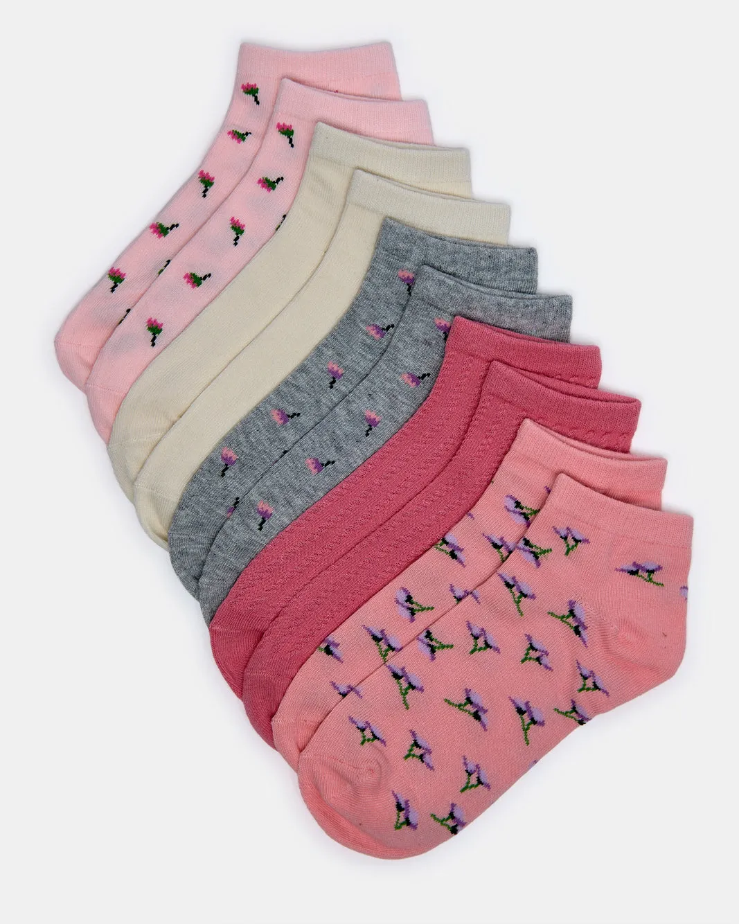 Women Assorted Ankle Length Socks (5 Pairs) sold by Redtag