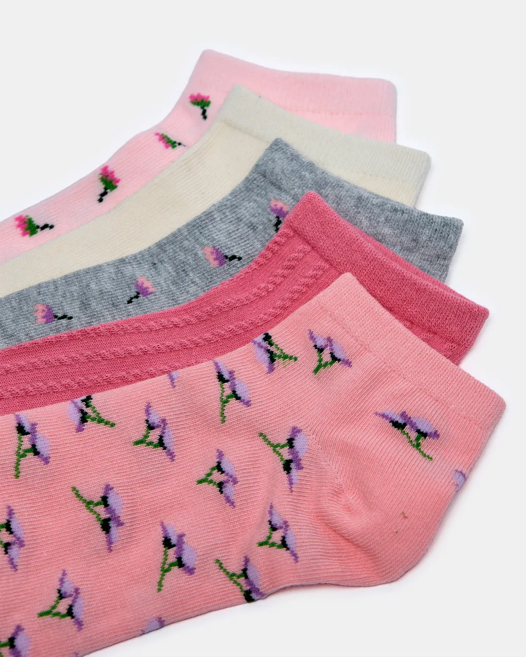 Women Assorted Ankle Length Socks (5 Pairs) sold by Redtag product image thumbnail 3