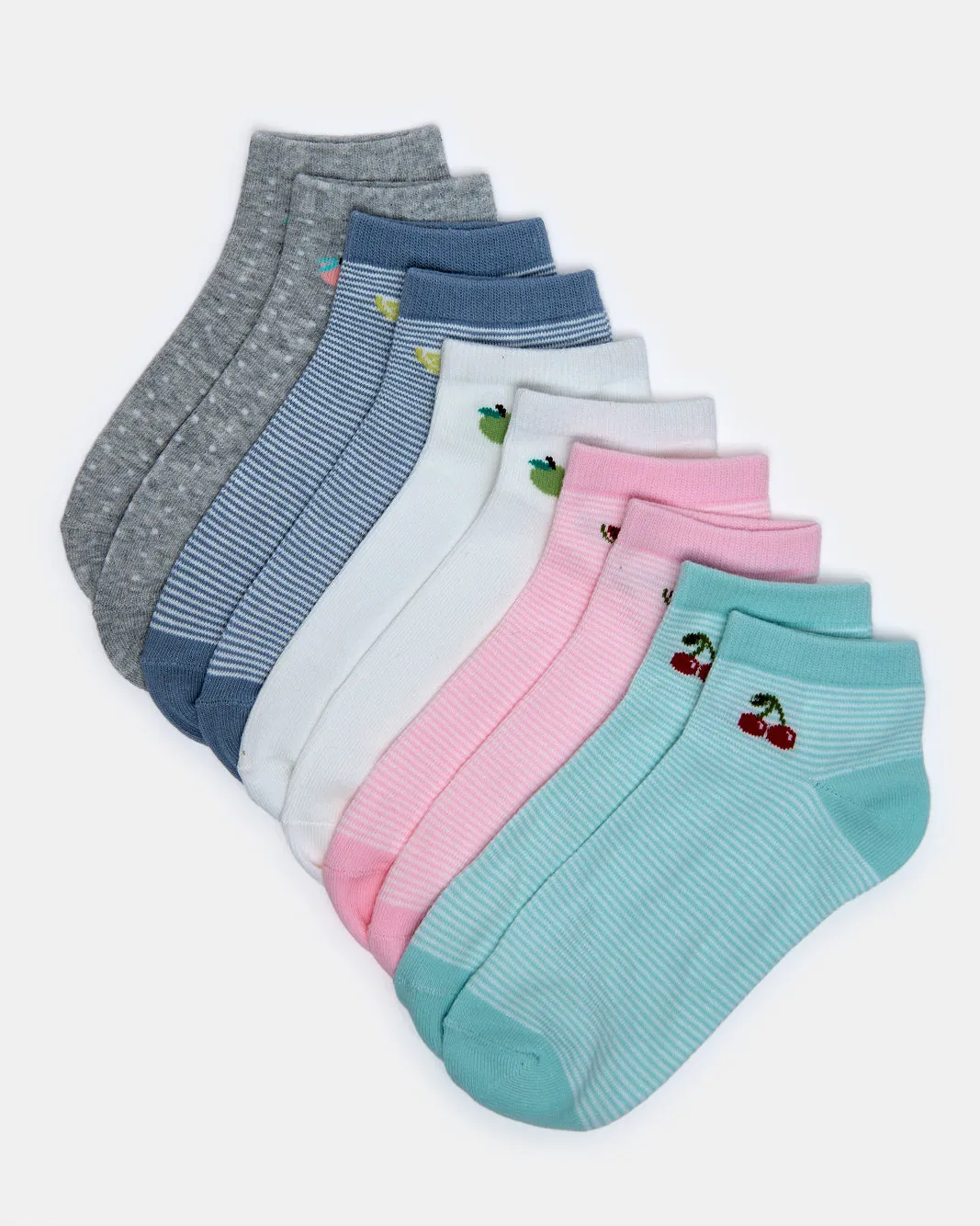 Women Assorted Ankle Length Socks (5 Pairs) sold by Redtag