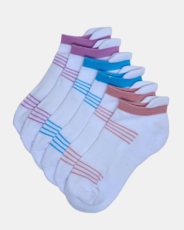 Women Assorted Ankle Length Socks (3 Pairs) sold by Redtag