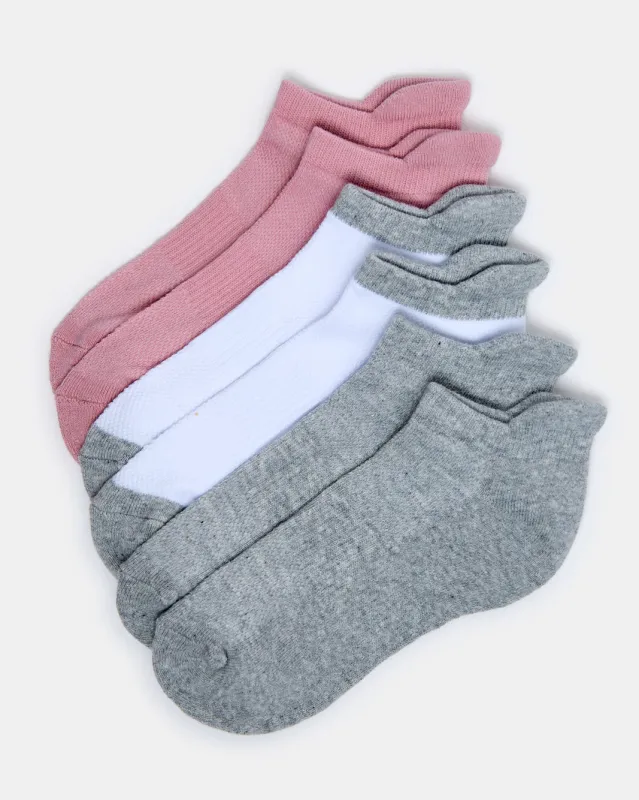 Women Assorted Ankle Length Socks (3 Pairs) sold by Redtag