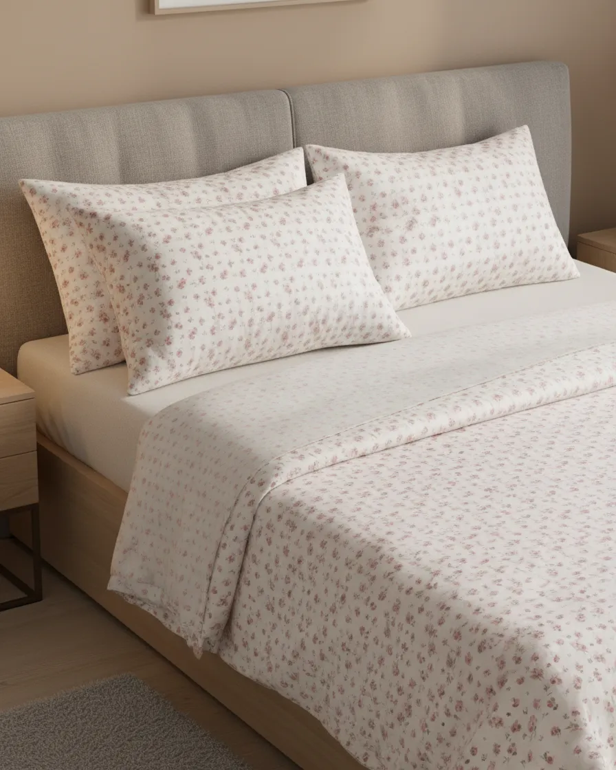 Ivory 4 Piece Bedsheet Set (Double Size) sold by Redtag