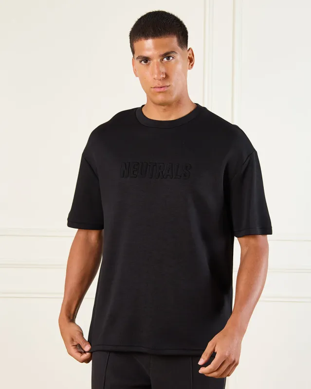 Men Black Lounge T-Shirt sold by Redtag