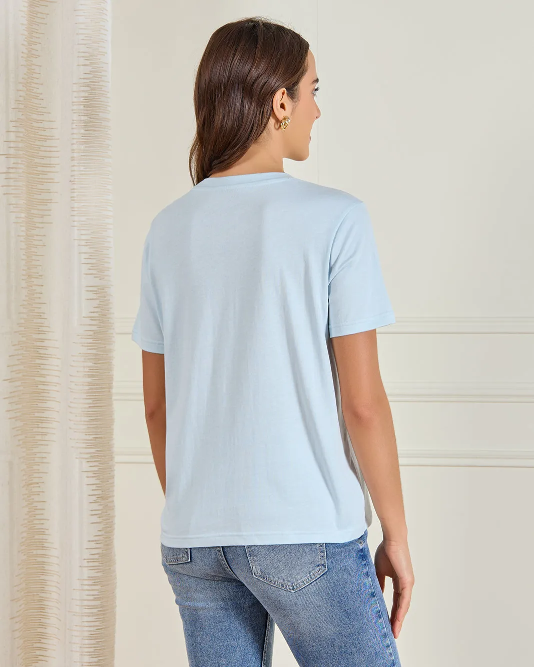 Women Blue Graphic T-Shirt sold by Redtag product image thumbnail 3