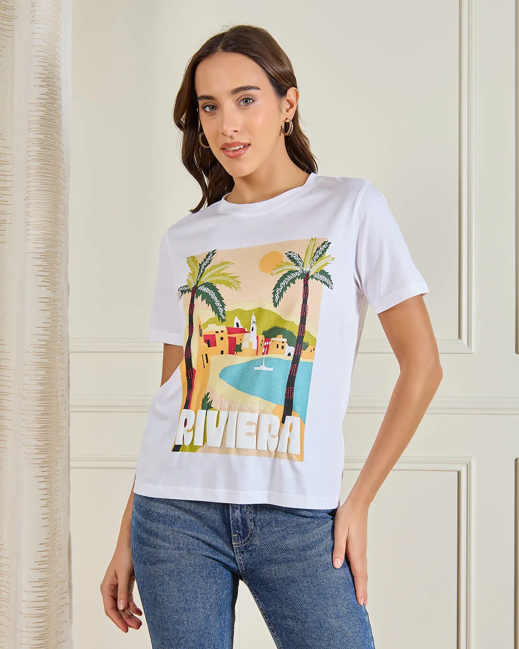 Women White Graphic T-Shirt sold by Redtag