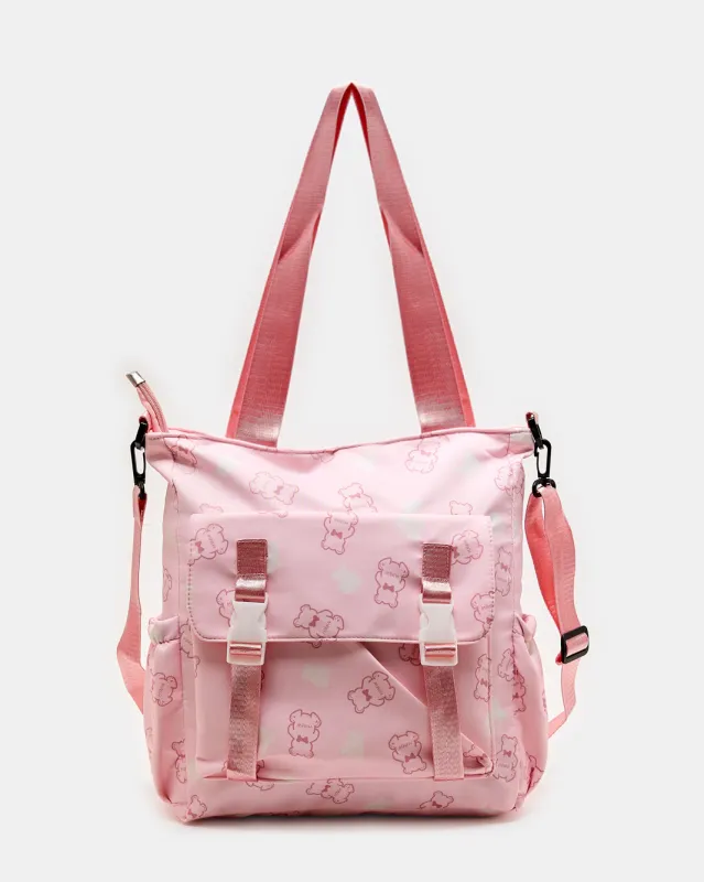 Women Pink Printed Shopping Bag sold by Redtag