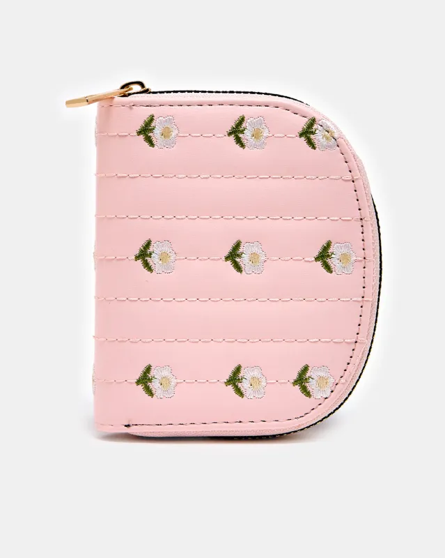 Women Pink Floral Quilted Purse sold by Redtag