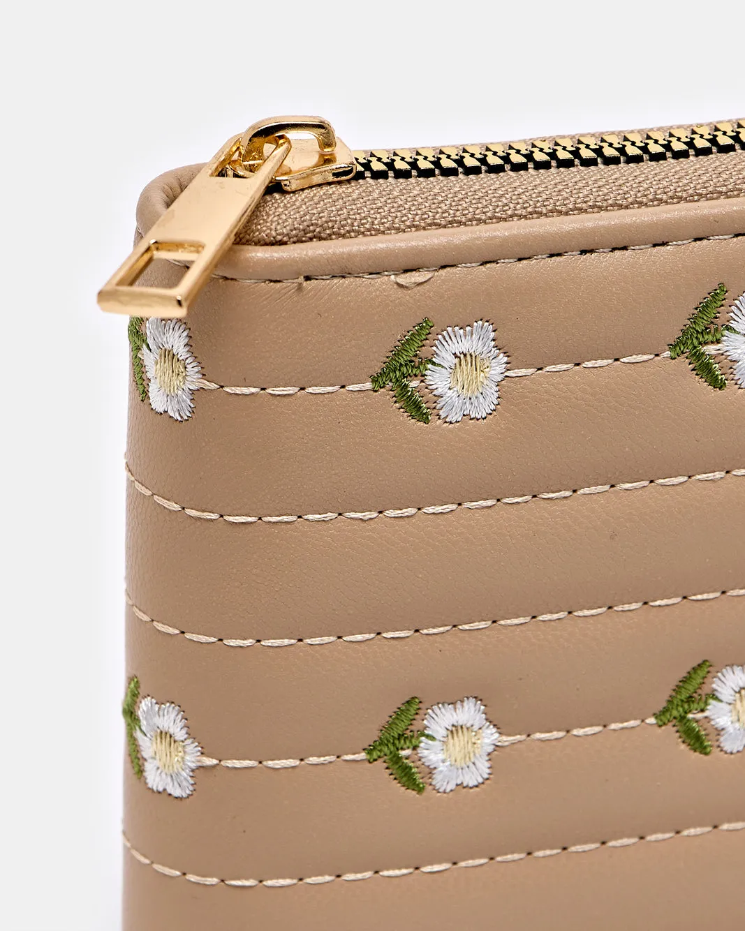 Women Beige Floral Quilted Purse sold by Redtag product image thumbnail 2