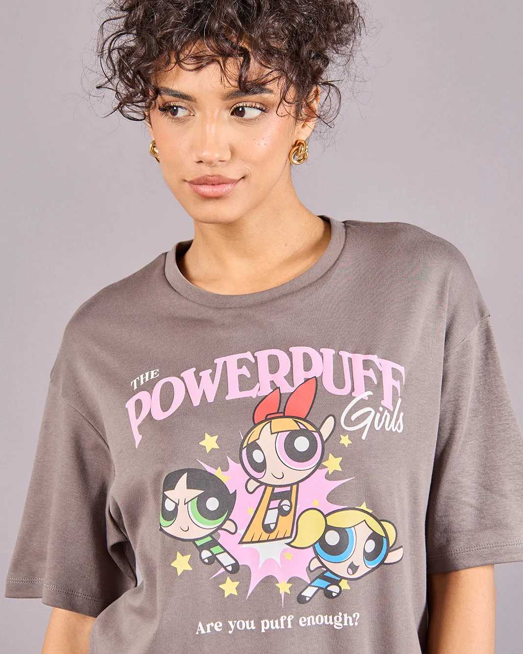 Women Charcoal Power Puff Oversized T-Shirt sold by Redtag product image thumbnail 4