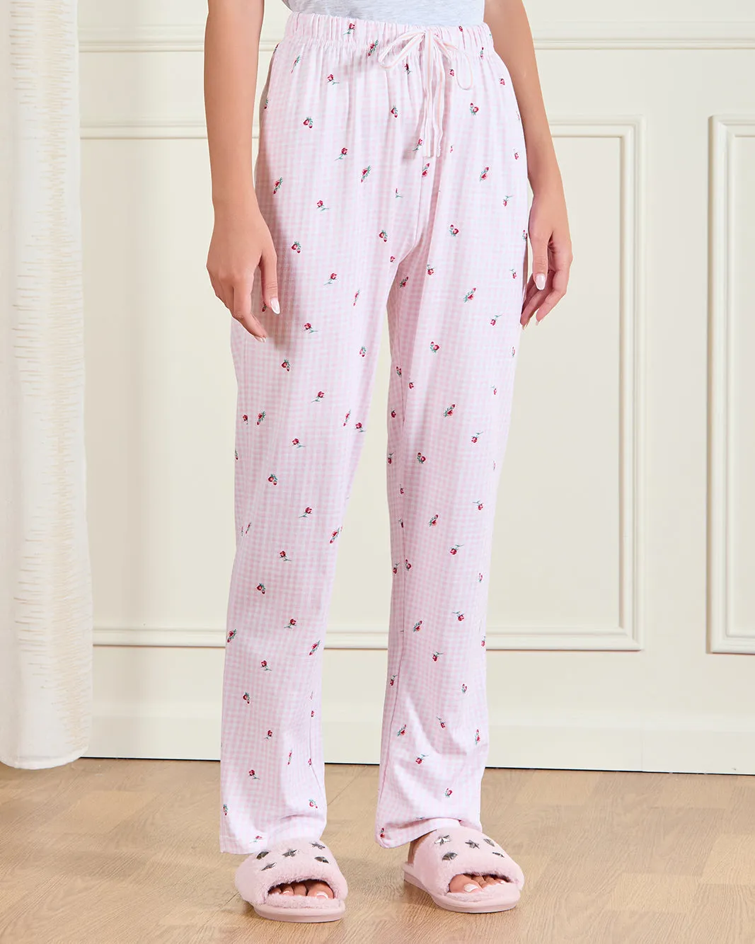 Women Pink Chest Print Pyjama Set (2 Piece) sold by Redtag product image thumbnail 3