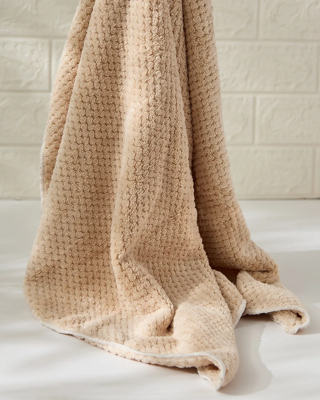 Beige Textured Hair Towel sold by Redtag product image thumbnail 4