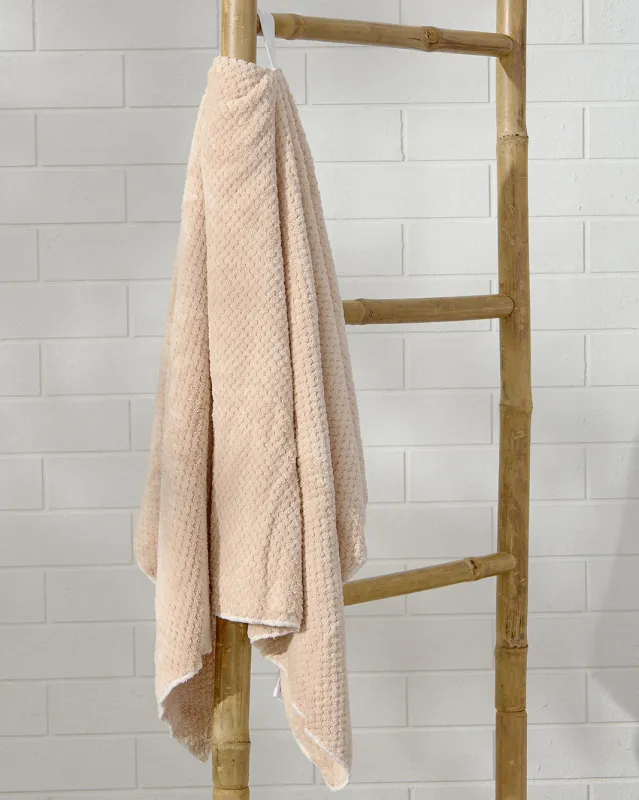 Beige Textured Hair Towel sold by Redtag