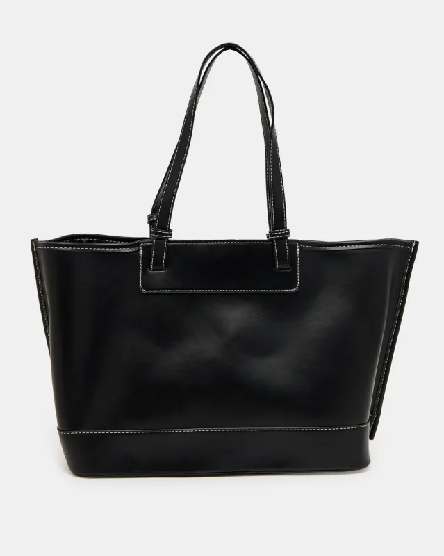 Women Black Tote Bag sold by Redtag