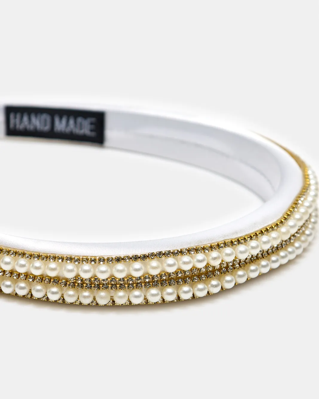 Women White Pearls Head Band sold by Redtag product image thumbnail 2