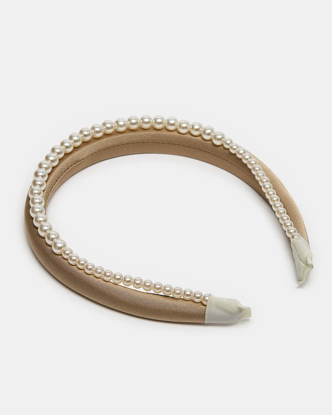 Women Beige Pearl Head Band sold by Redtag
