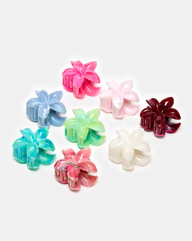 Women Assorted Floral Hair Claw Set (Pack of 8) sold by Redtag