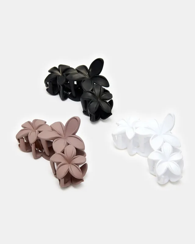 Women Assorted Floral Hair Claw Set (Pack of 3) sold by Redtag