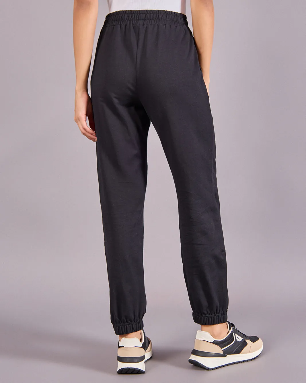 Women Black Printed Jogger Pants sold by Redtag product image thumbnail 3