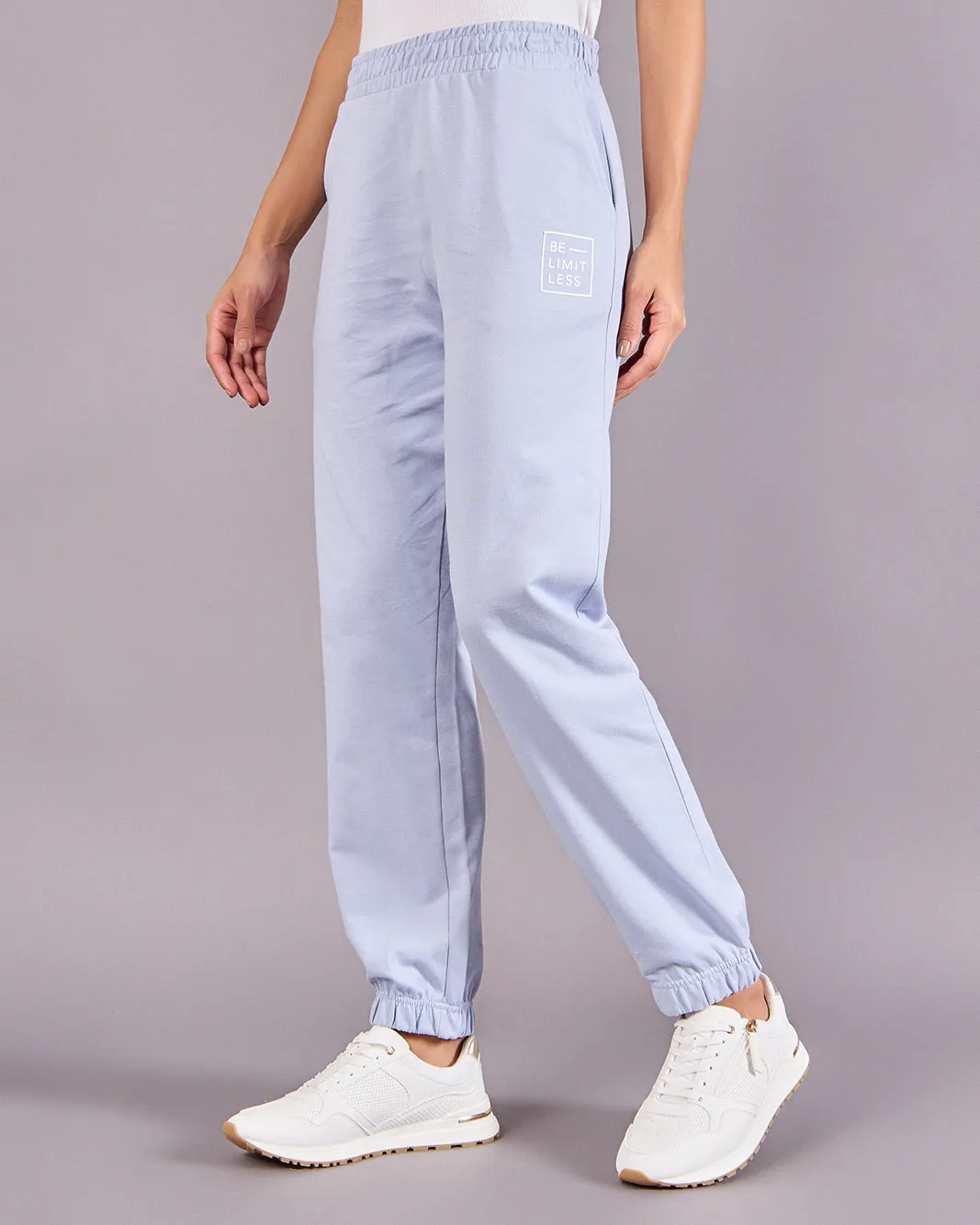 Women Blue Embroidered Jogger Pants sold by Redtag
