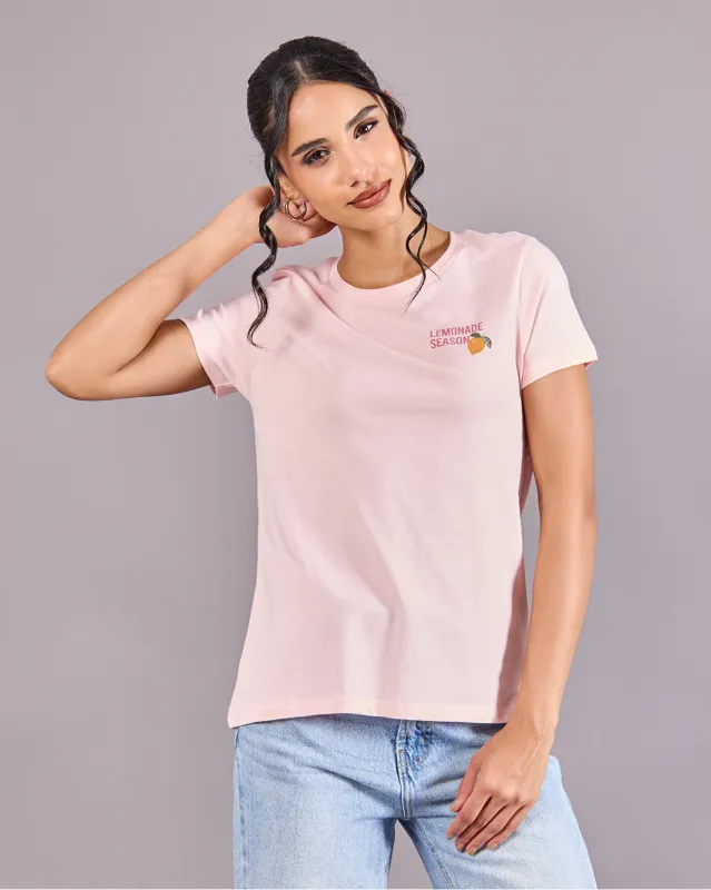 Women Pink Graphic T-Shirt sold by Redtag