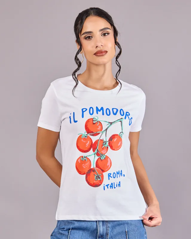 Women White Printed T-Shirt sold by Redtag