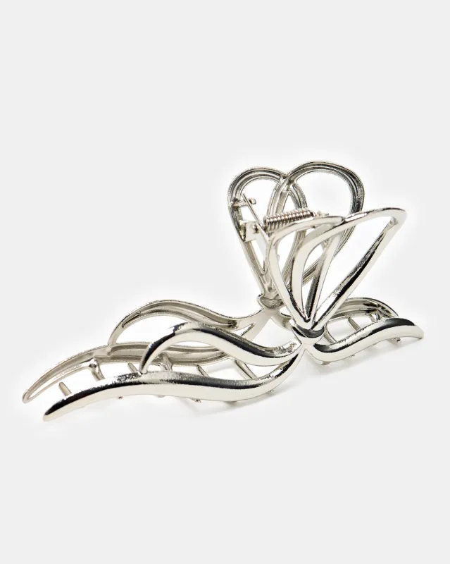 Women Silver Embellished Hair Clip sold by Redtag