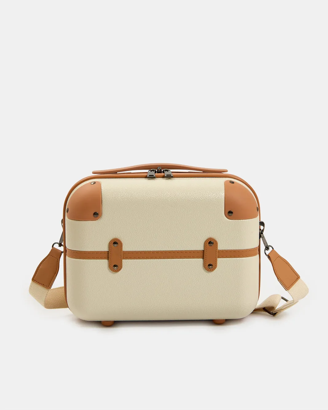Brown And White Hard Trolly Set Luggage sold by Redtag product image thumbnail 4