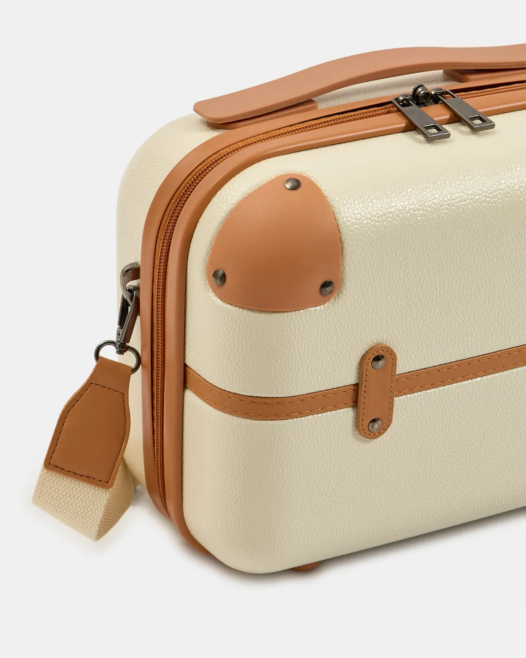 Brown And White Hard Trolly Set Luggage sold by Redtag product image thumbnail 5