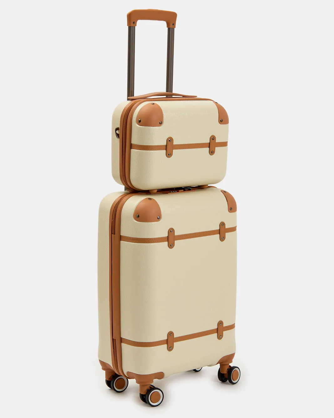 Brown And White Hard Trolly Set Luggage sold by Redtag product image thumbnail 2