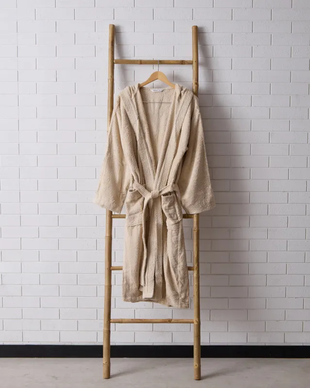 Beige Hooded Bathrobe (XL) sold by Redtag