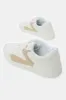 Women White Lace Up Trainer With Beige Overlay sold by Redtag