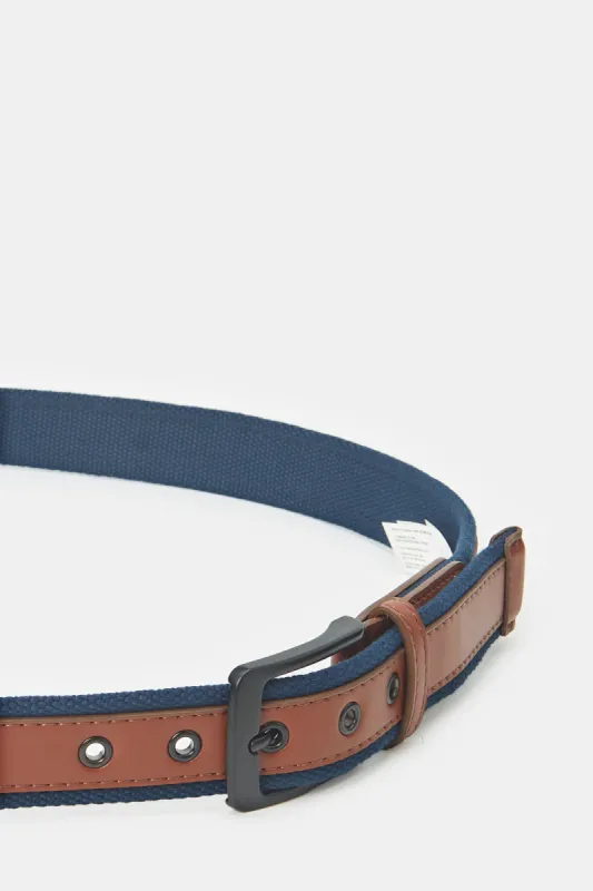 Men Navy And Brown Belt sold by Redtag
