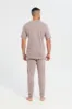 Men Pink Plain T-Shirt And  Pants Pyjama Set (2 Piece) sold by Redtag