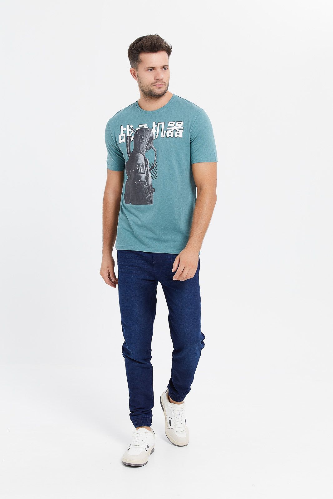 Men Green Graphic T-Shirt sold by Redtag product image thumbnail 2