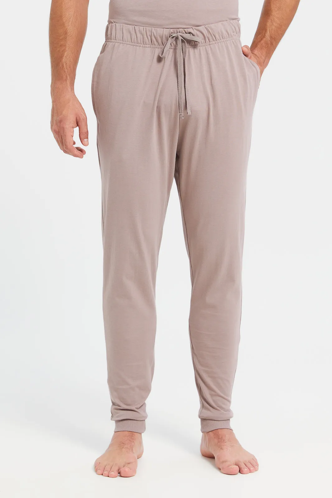 Men Pink Plain T-Shirt And Pants Pyjama Set (2 Piece) sold by Redtag product image thumbnail 3