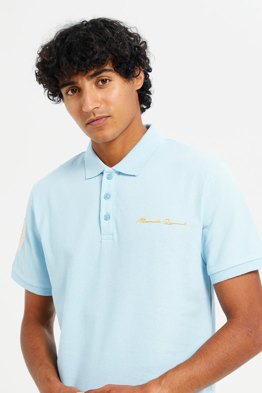 Men Blue Sports Varsity Polo Shirt sold by Redtag product image thumbnail 4