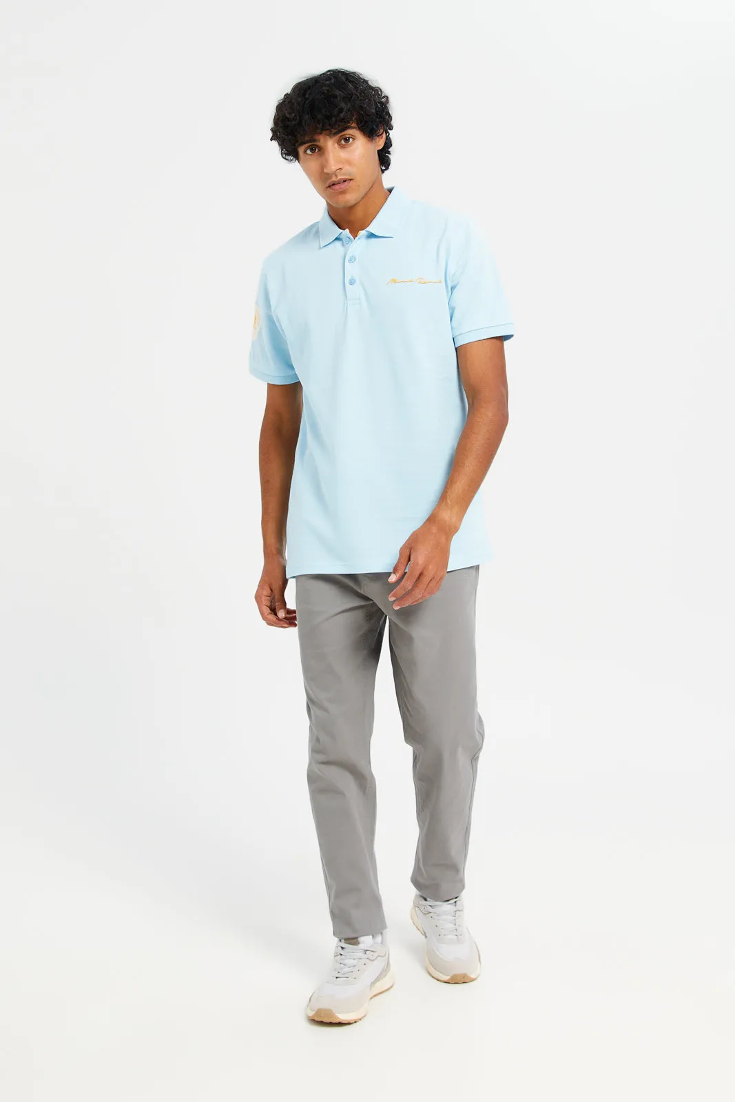 Men Blue Sports Varsity Polo Shirt sold by Redtag product image thumbnail 2