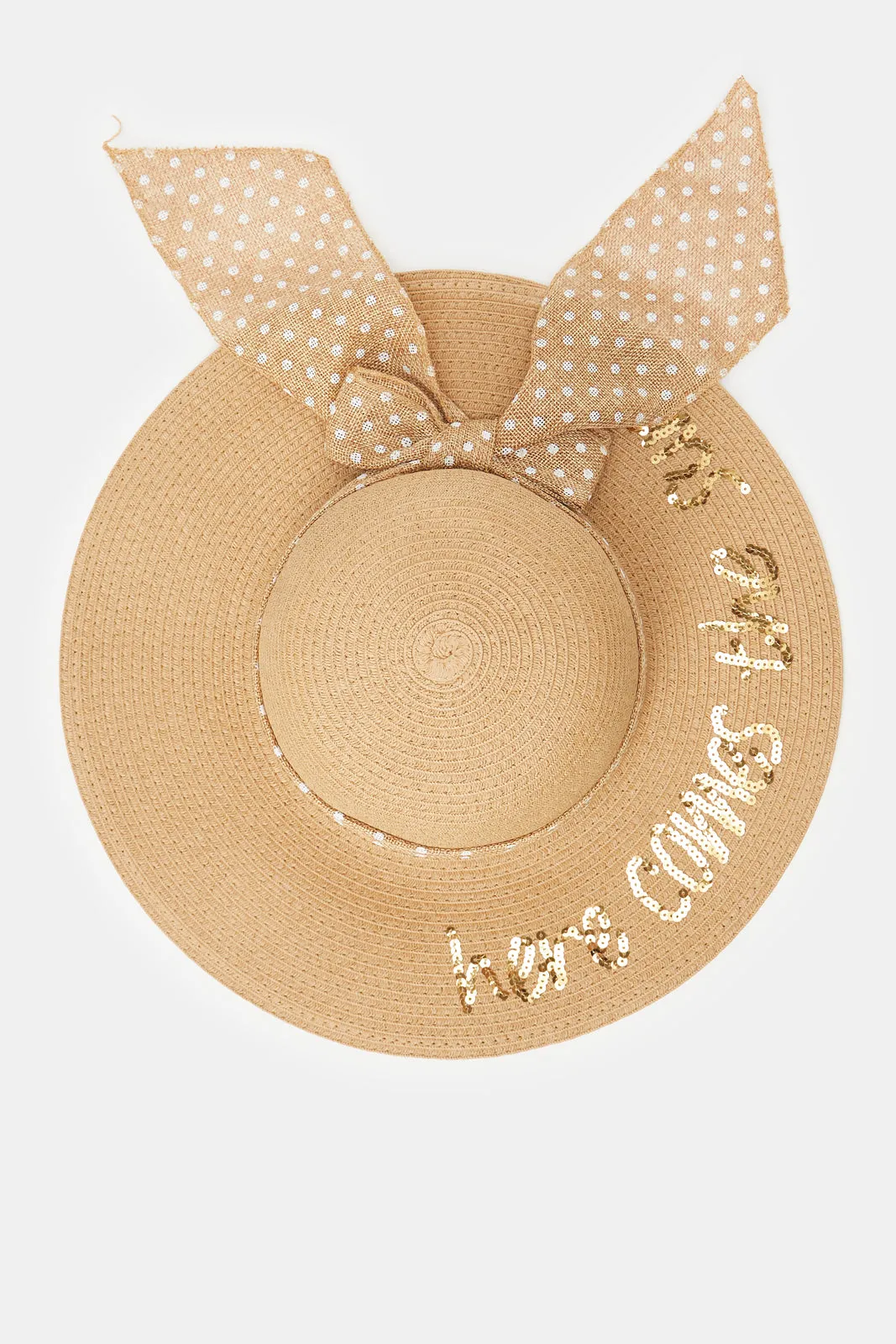 Women Beige Embroidered Hat sold by Redtag product image thumbnail 3